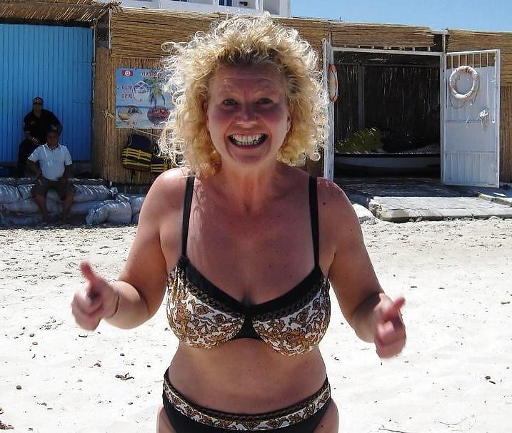 25P Granny bbw beach 4