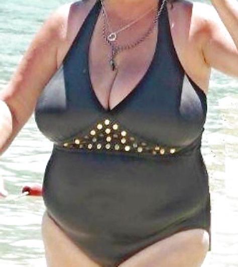 25P Granny bbw beach 4