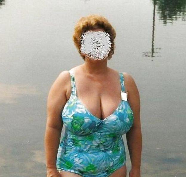 25P Granny bbw beach 3