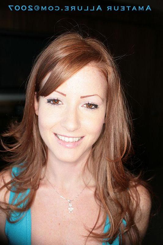 16P Pictures of sexy redhead teen going down on a hard cock