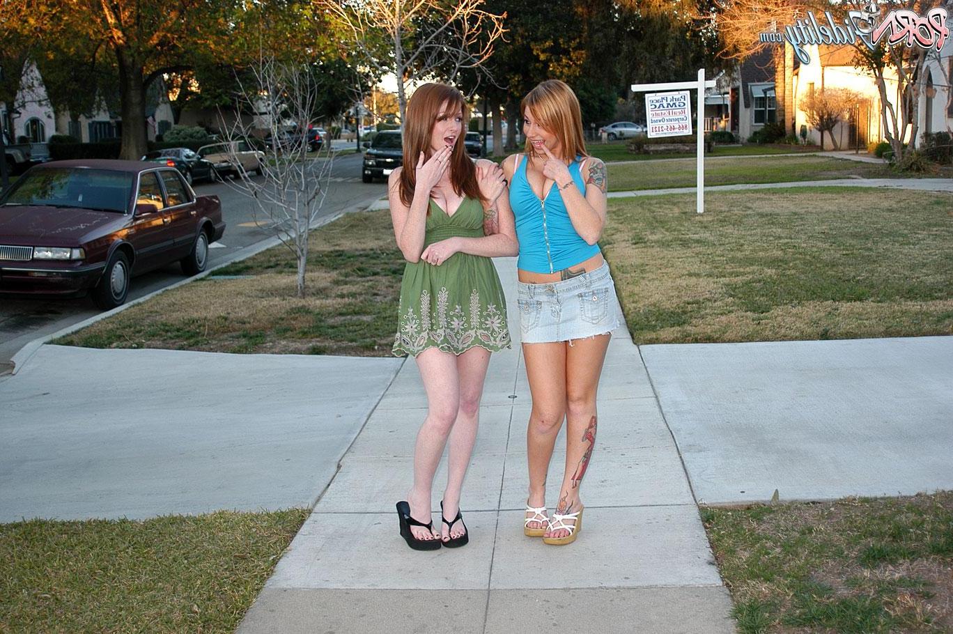 16P Two tattooed red headed sisters take a big cock and swap a load back and forth
