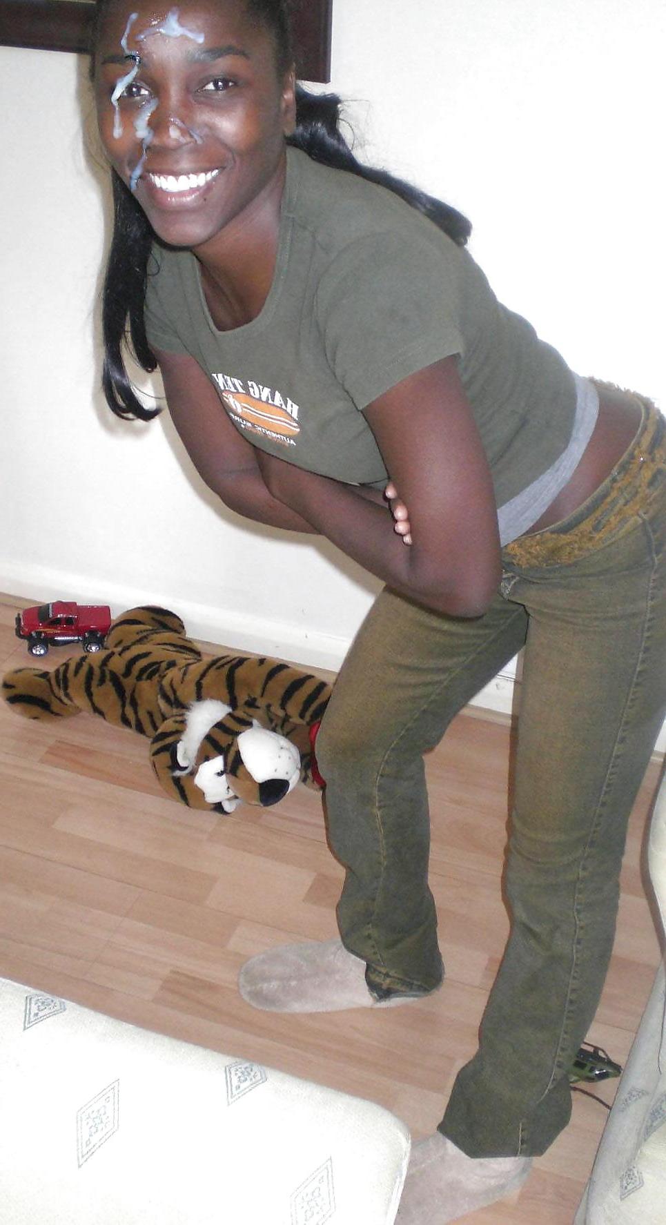 25P Cum covered black girls