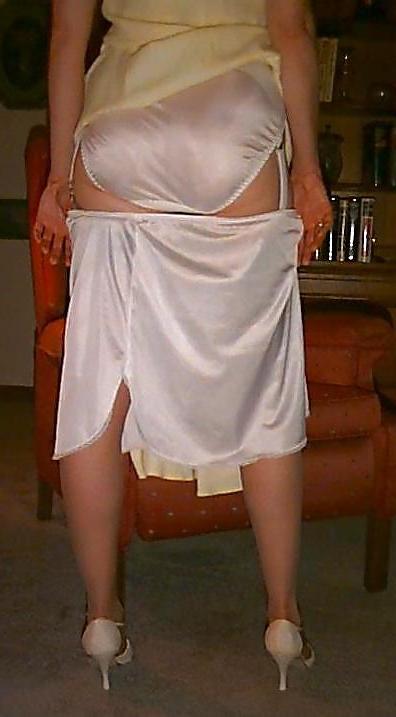 13P Nylon Half Slips with Nylon Panties