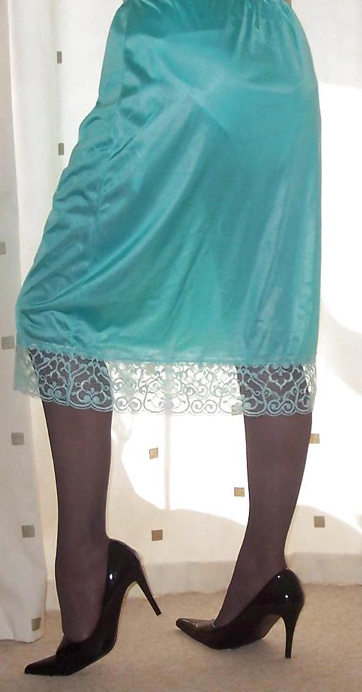 13P Nylon Half Slips with Nylon Panties