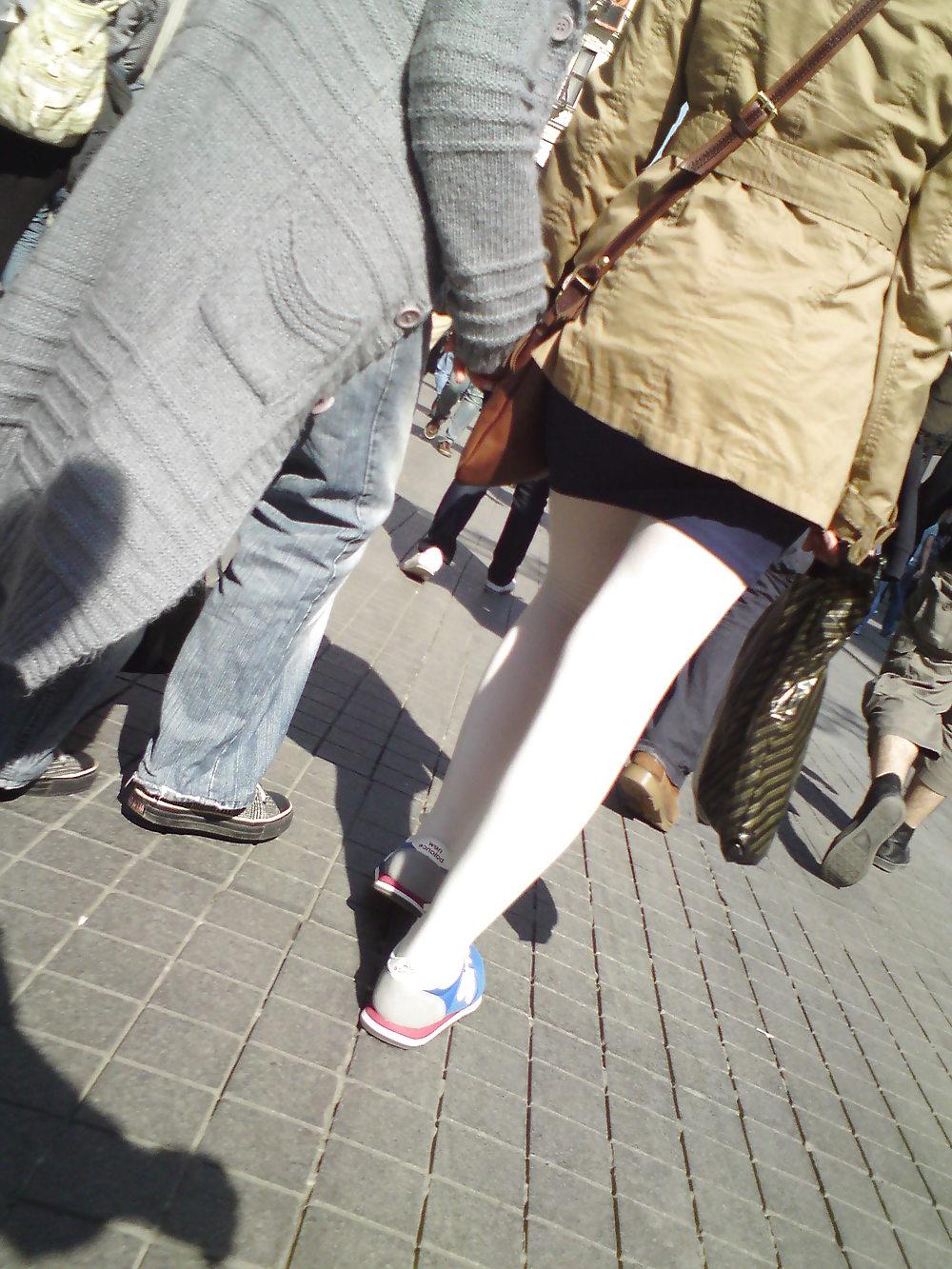 14P Turkish Candid Pantyhose and Sneakers