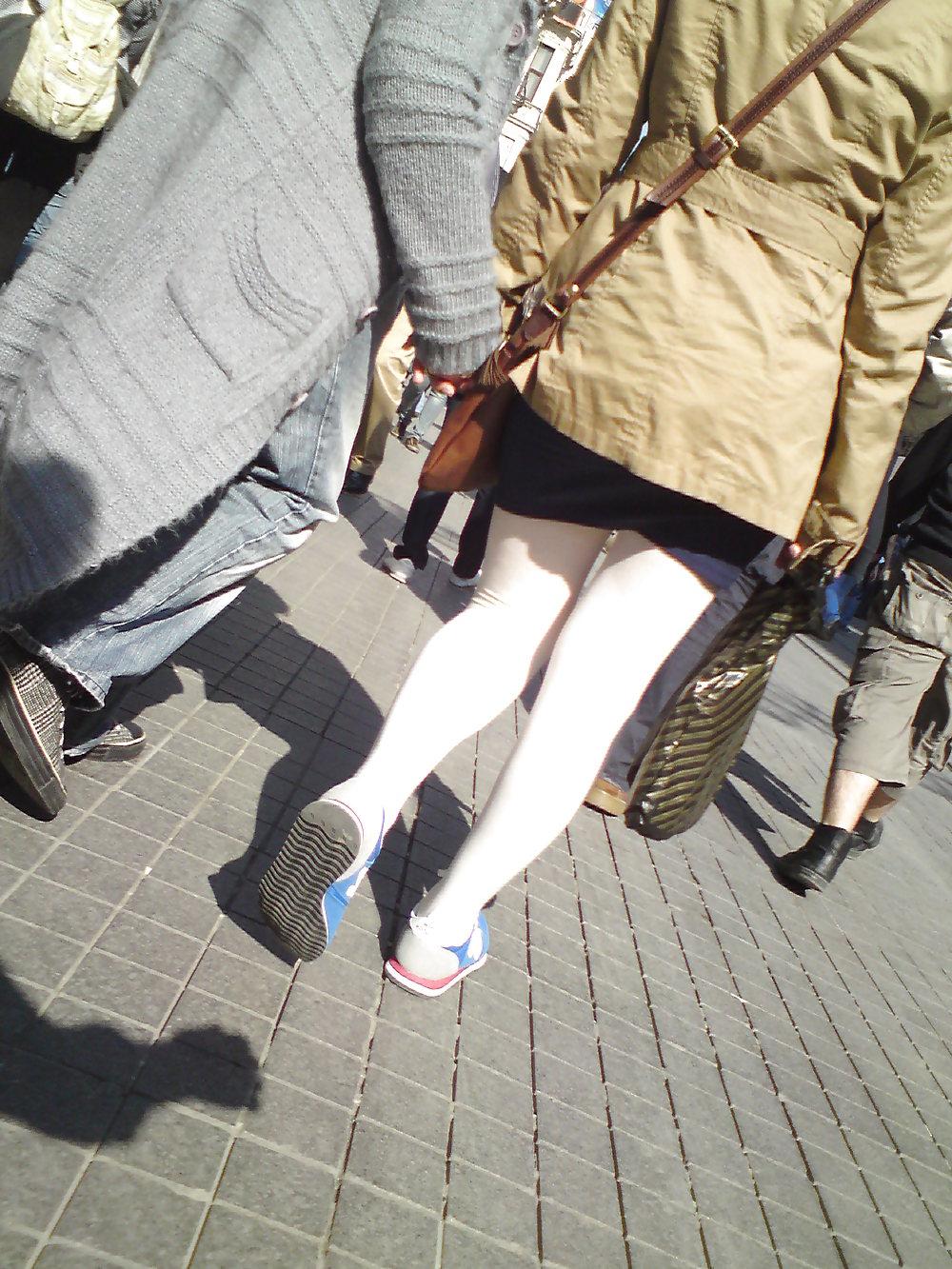 14P Turkish Candid Pantyhose and Sneakers