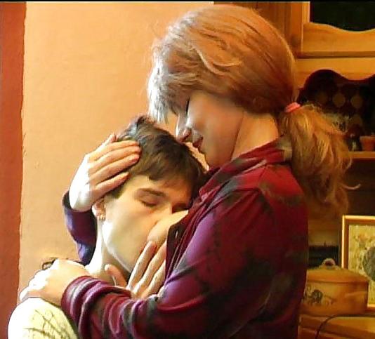 13P Matures loves to give breast to young guys