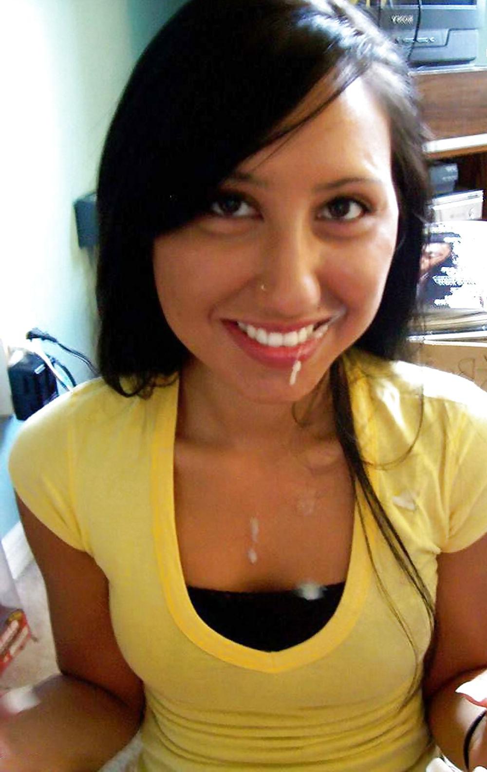 18P Cumshots between cleavage and clothing