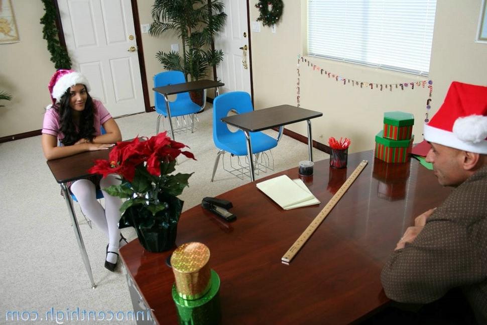 16P Hot teen schoolgirl decides to give her teacher a slippery gift