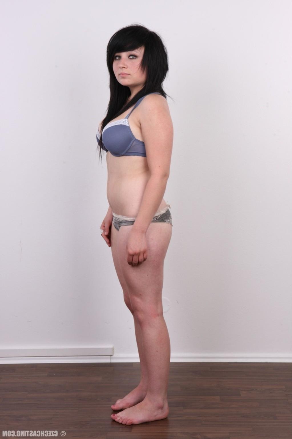 17P Petite brunette with nice boobs posing