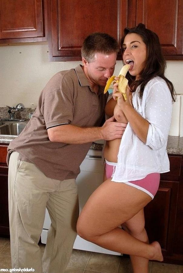 16P Busty fat housewife sucking and licking cumload in kitchen