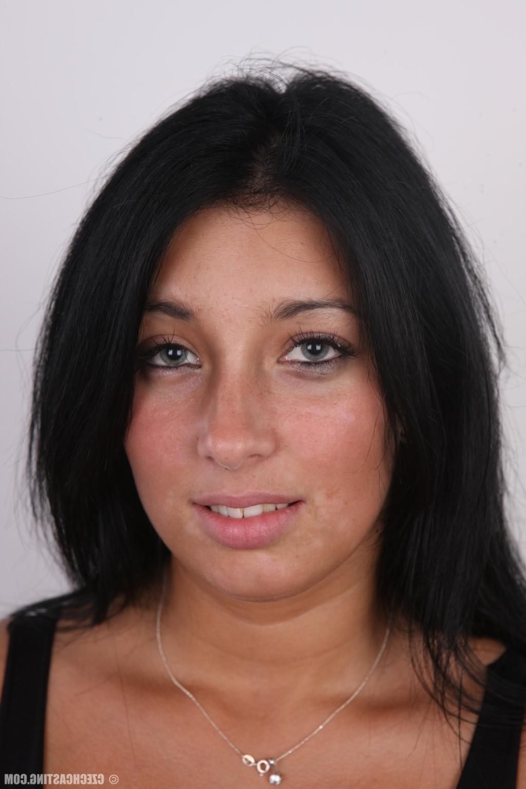 17P Hot brunette wife posing for camera