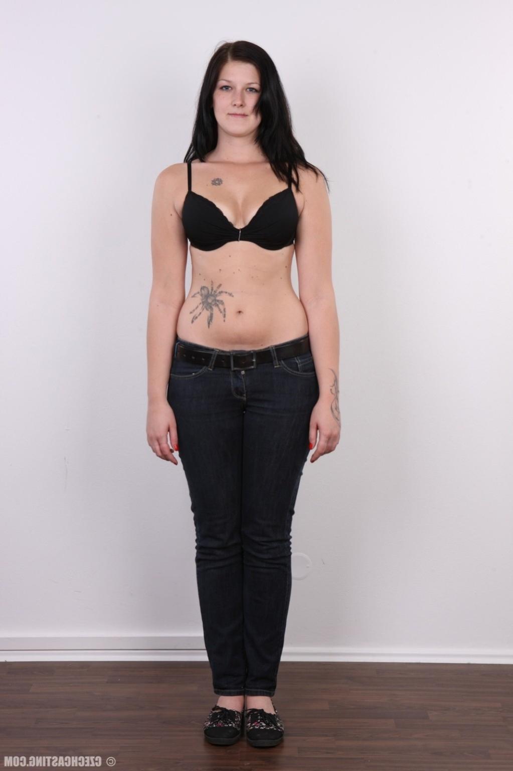 17P Tall amateur brunette in casting session
