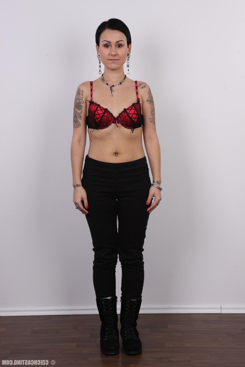 17P Tattooed brunette with small tits