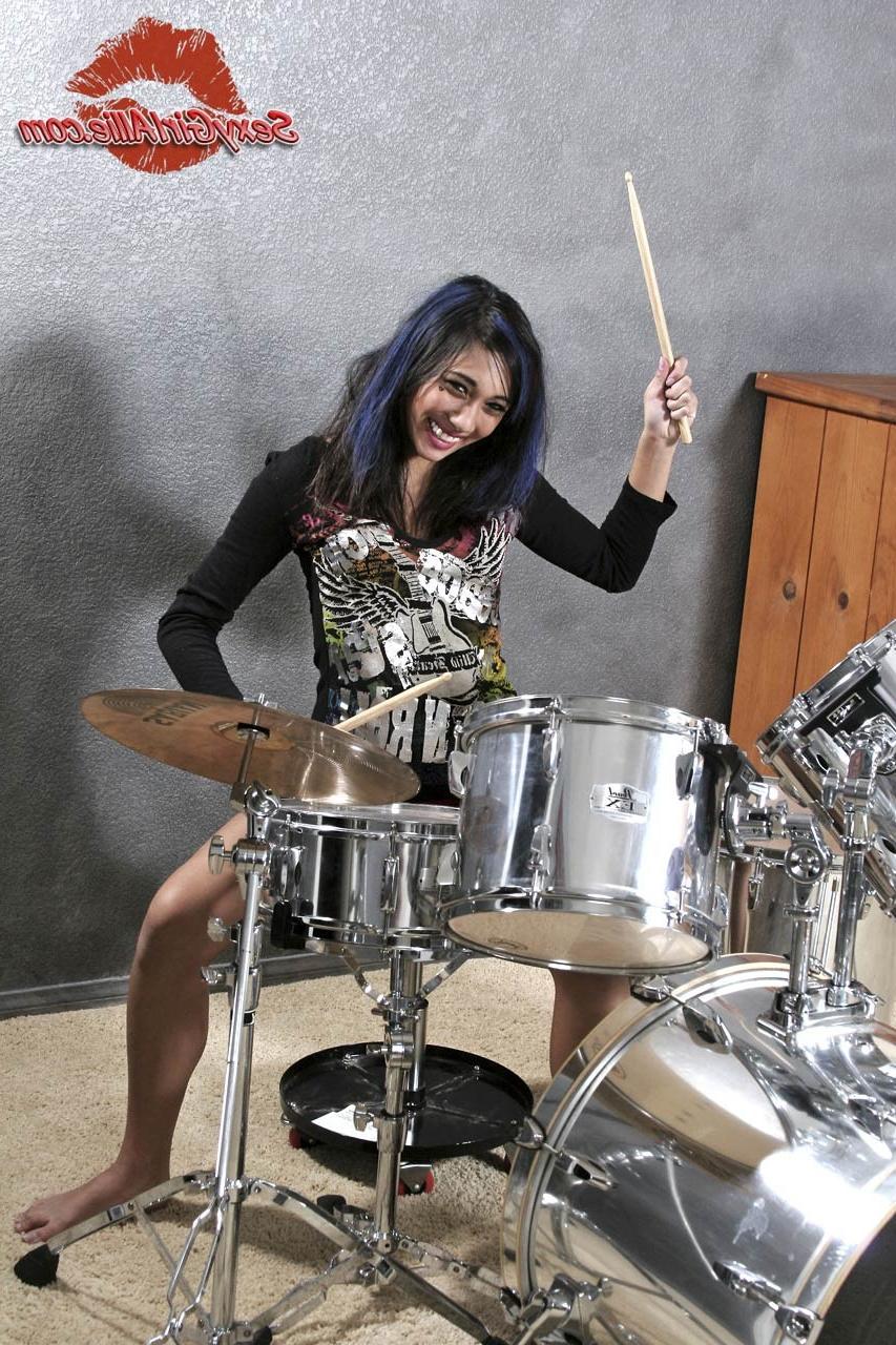 15P Skinny asian teen punk rocker