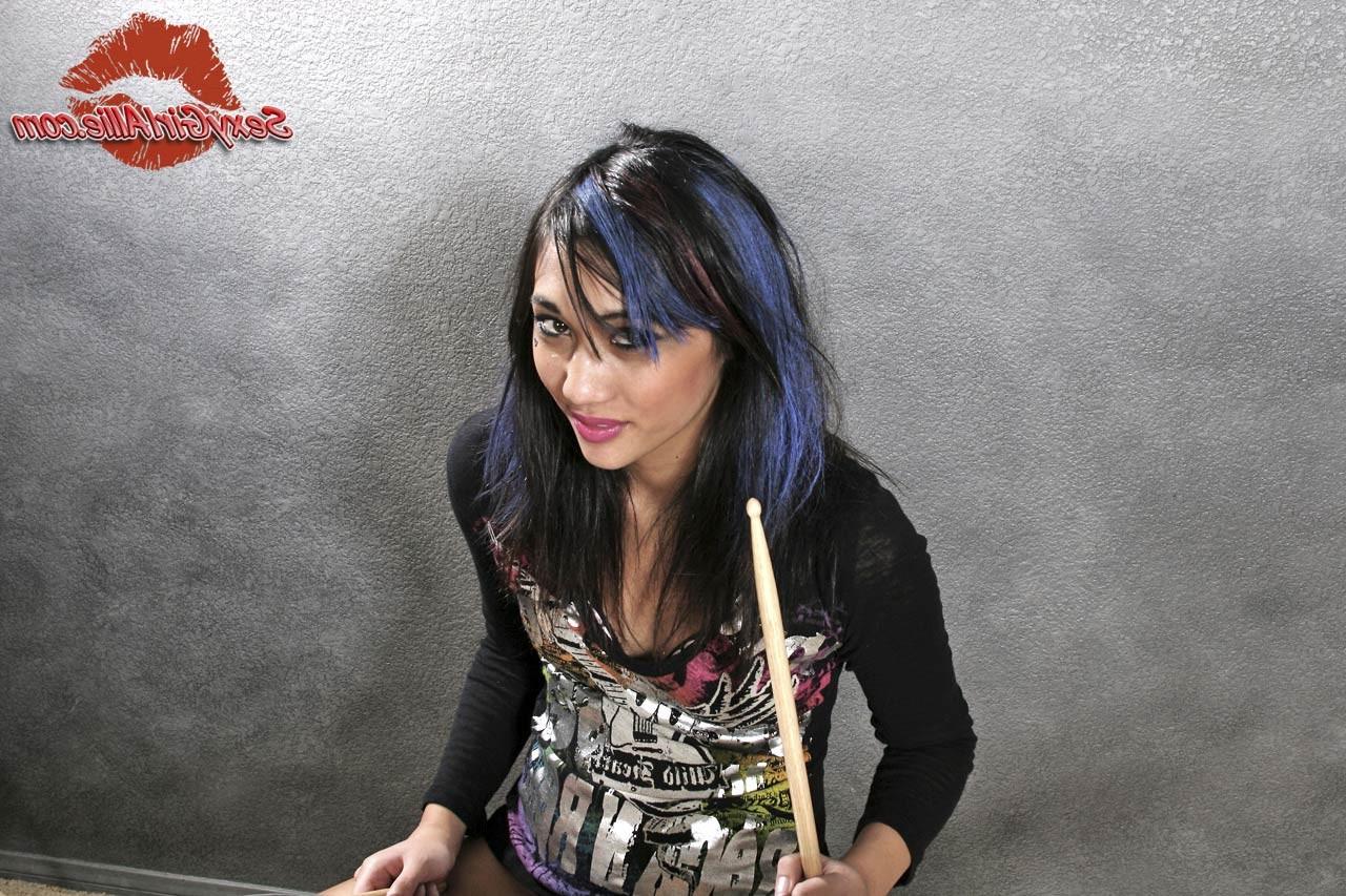 15P Skinny asian teen punk rocker