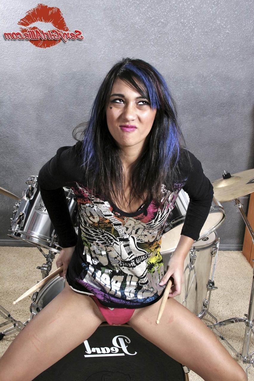 15P Skinny asian teen punk rocker