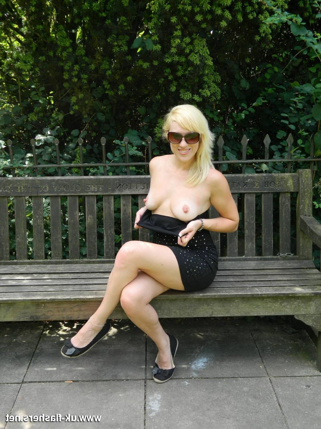 16P Cheeky amateur exhibitionist Axa flashing her boobs and pussy in