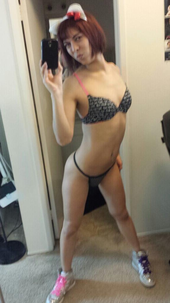 11P Cute tomboy shemale in random shots including nude cooking, pissing like a girl 