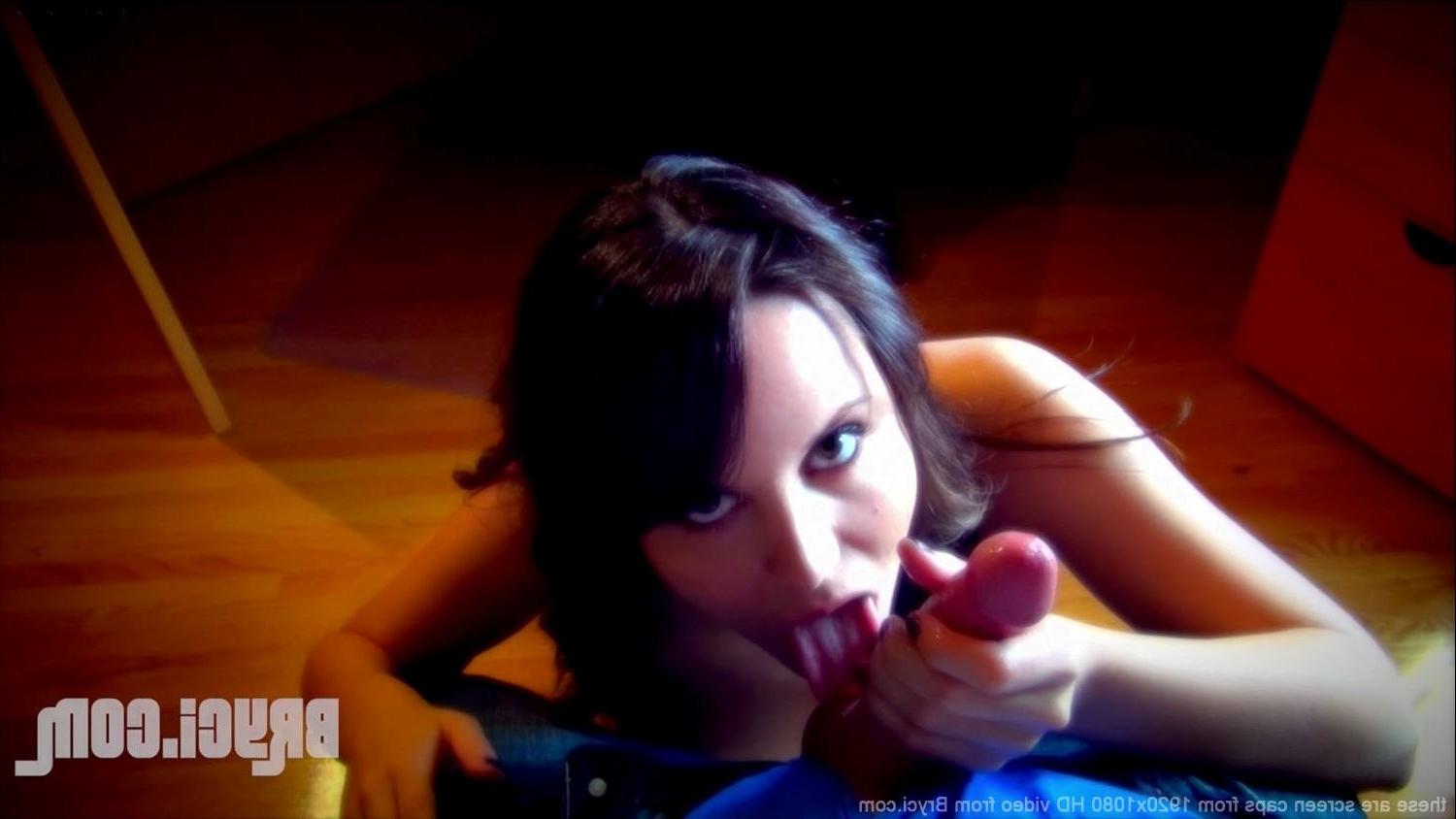 15P POV shots of busty beauty Bryci on her knees giving a bj to lucky stud