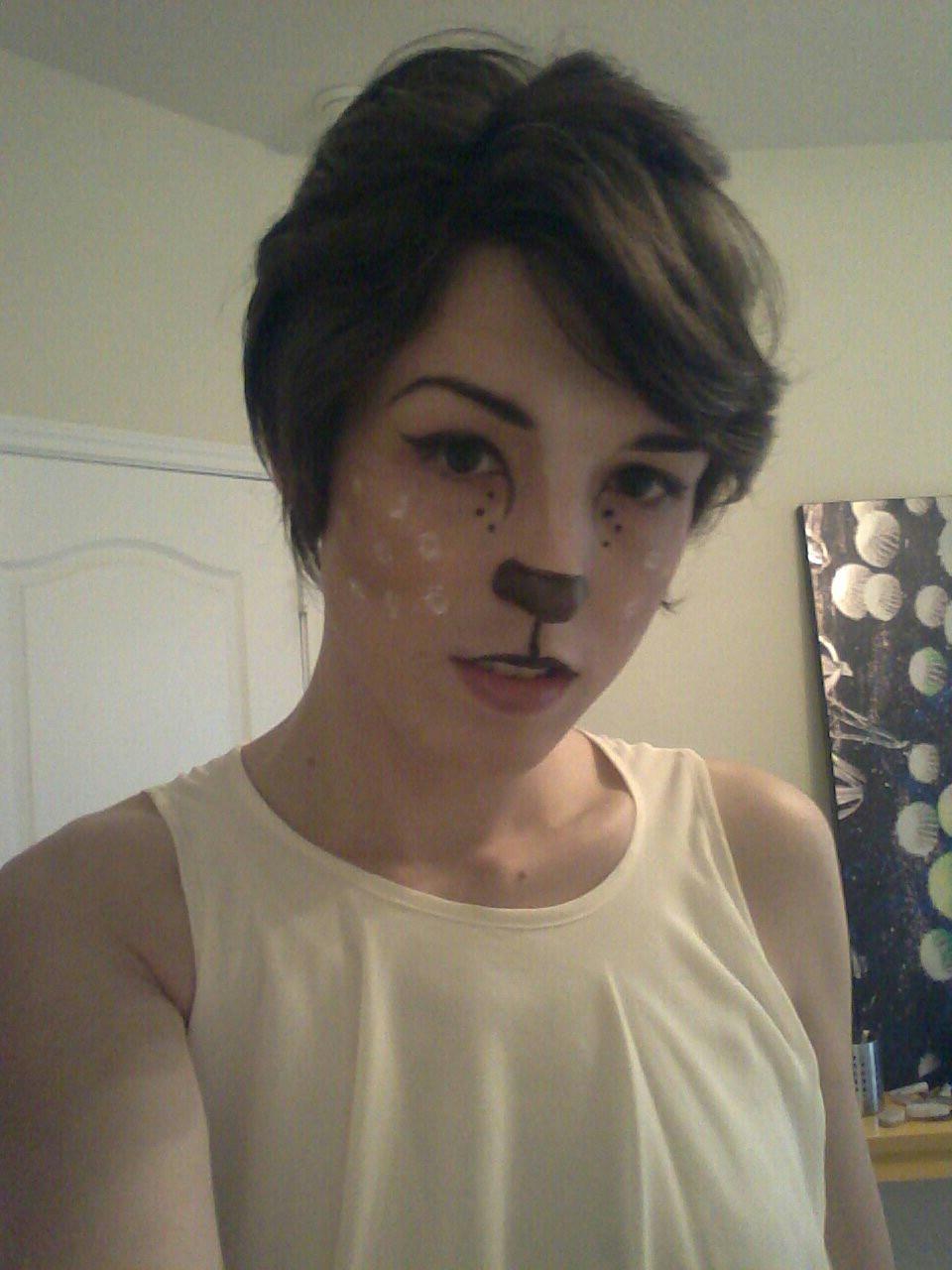 10P Femboy Caiden Hall has short hair and a beautiful smile in these random candid p