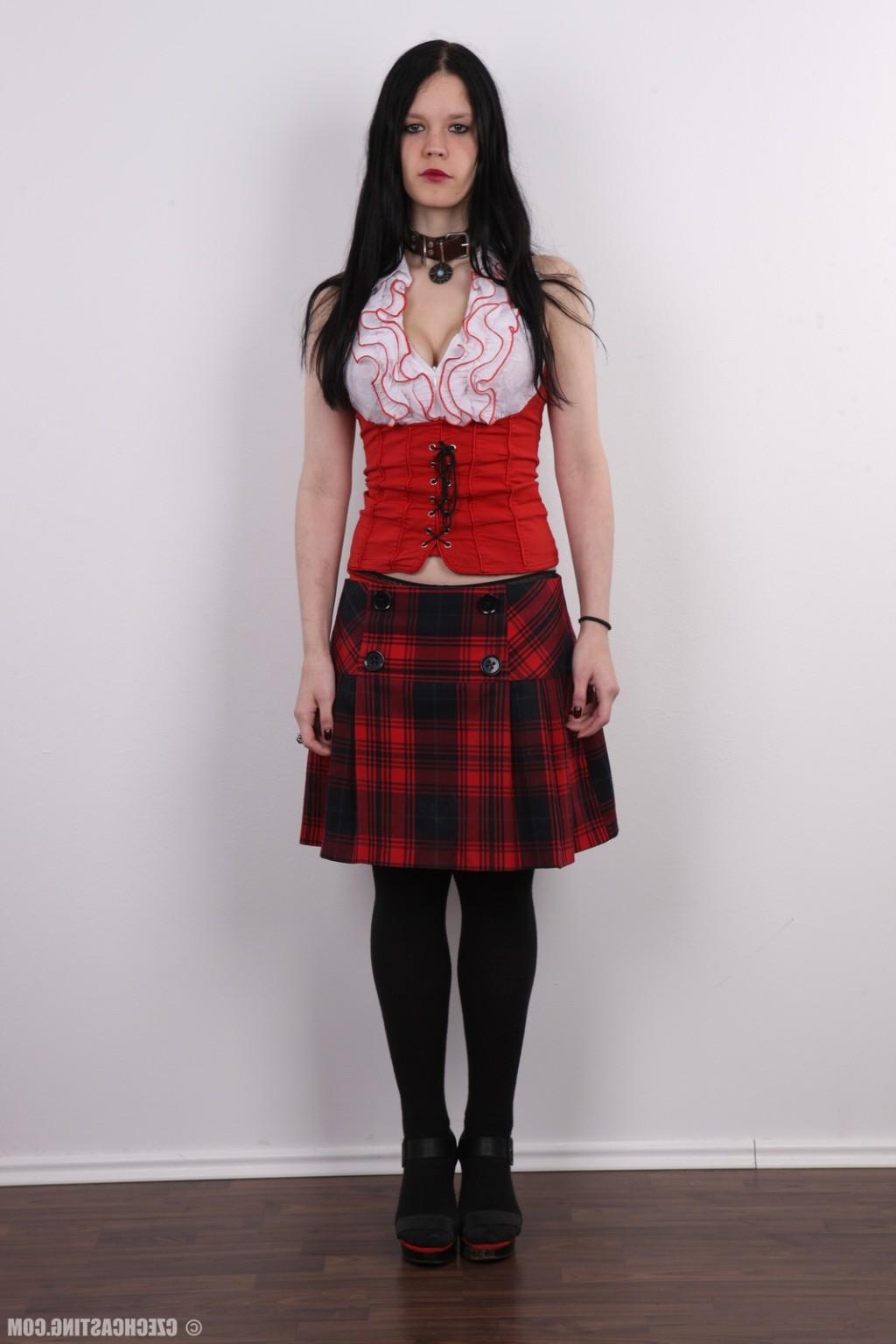 15P Gothic girl poses naked