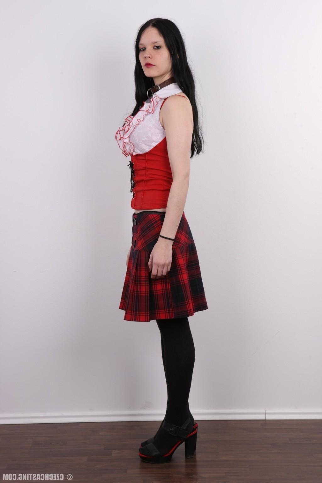 15P Gothic girl poses naked