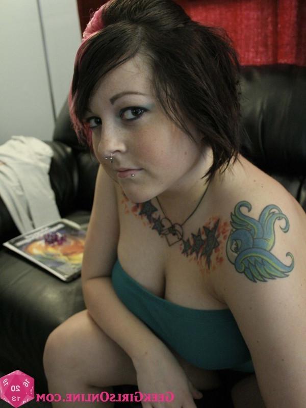 15P Pierced nerdy geek girl