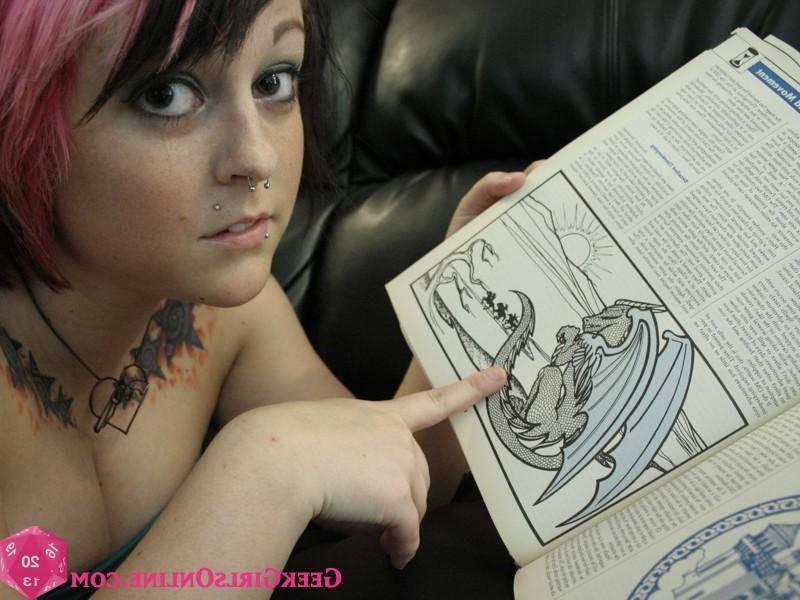 15P Pierced nerdy geek girl