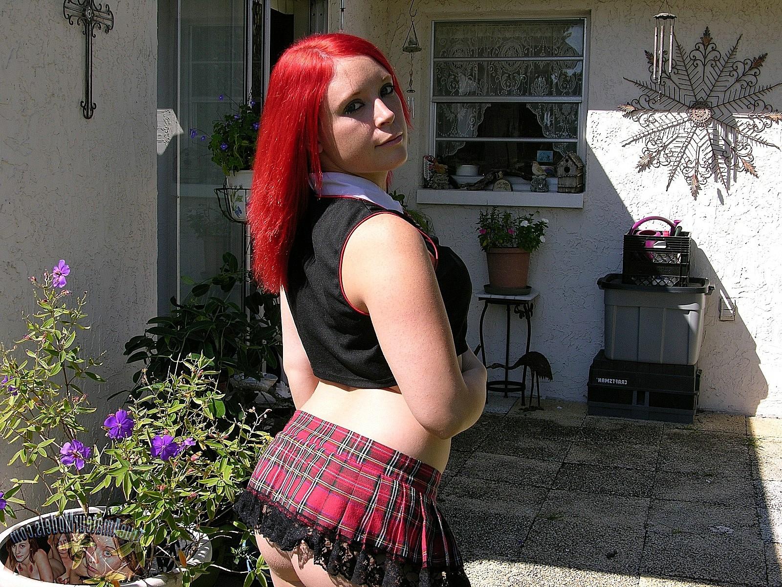 10P 18 Year Old Amateur Redhead Teen Models Nude &amp;amp; Shows Tiny Tits