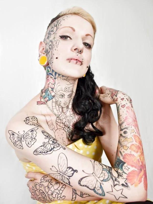 16P extremely tattooed ladies