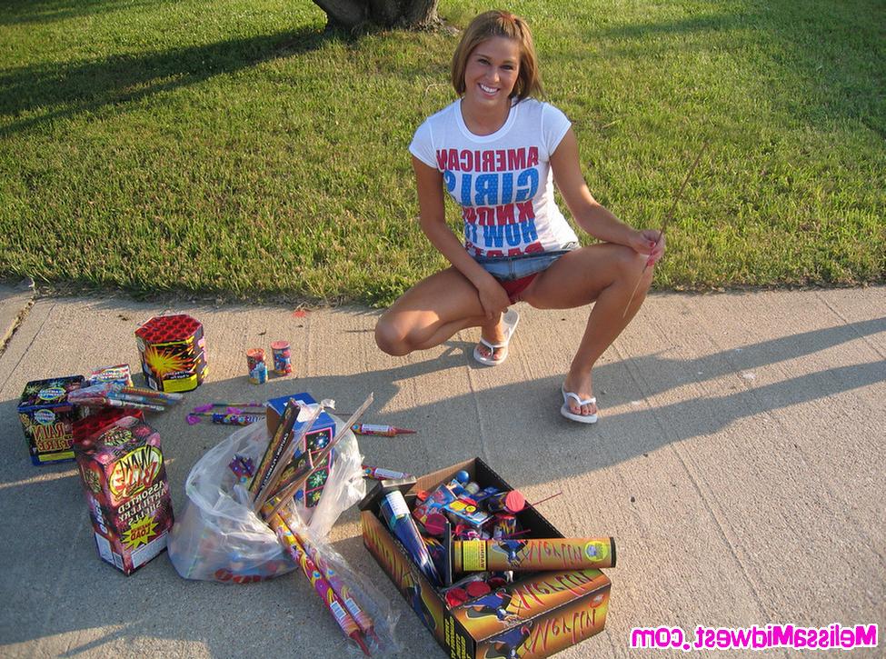 15P Melissa Midwest lighting fireworks and flashing in public