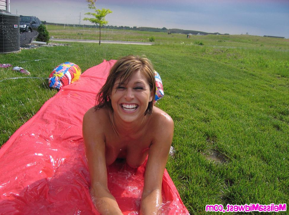 15P Melissa Midwest slip n slide all naked