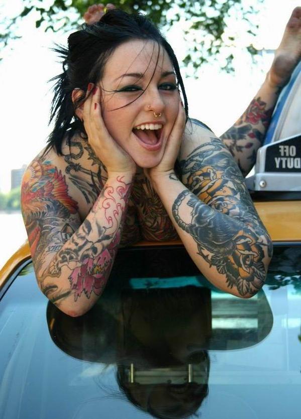 11P kinky tattoed and pierced amateurs poser
