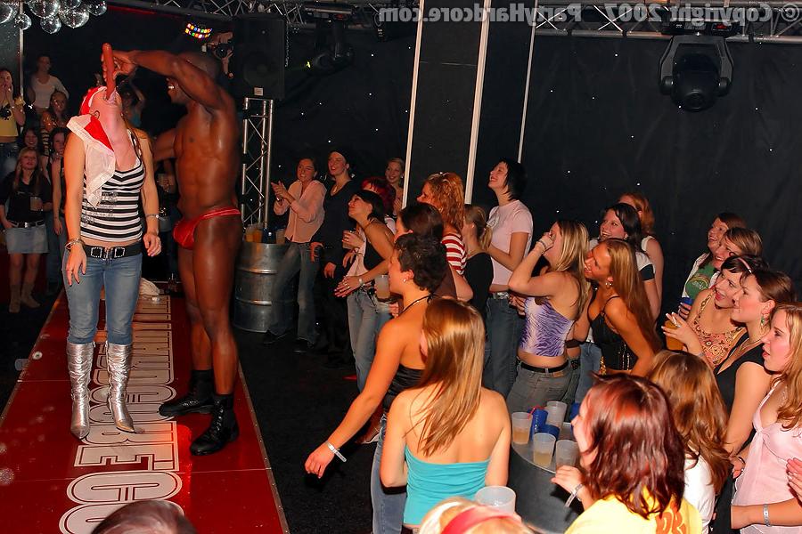 11P Party girls dancing and clawing at strippers