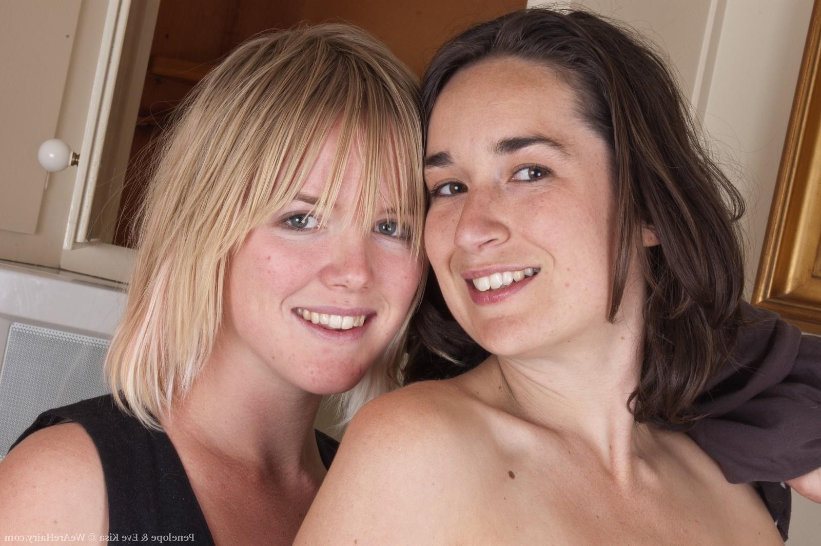 16P Hairy Lesbians have sex in the kitchen 