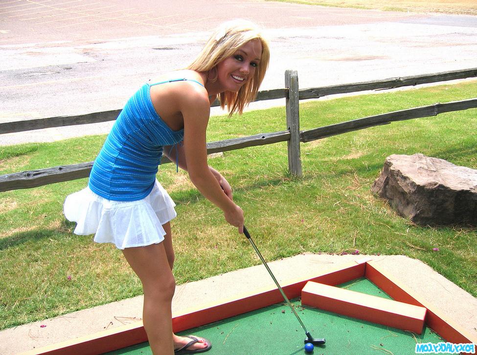 15P Foxy Jacky loves to have fun at the mini golf course