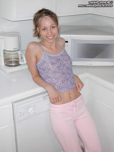 15P Brandy Didder strips in the kitchen!