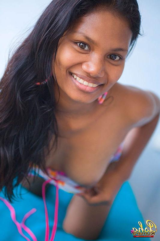 15P Asha Kumara loves to tickle her cute dark Indian nipples