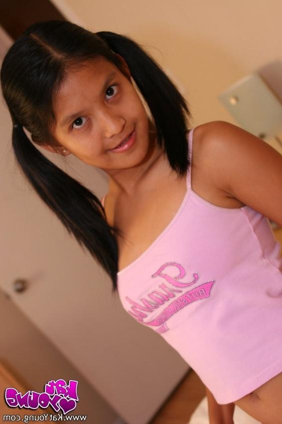 12P Kat takes off her pink underwear in bed