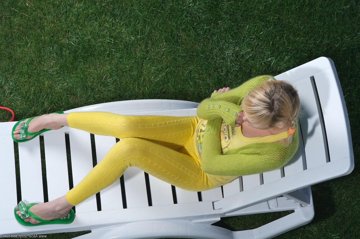 15P Charming blonde teen naked in nature