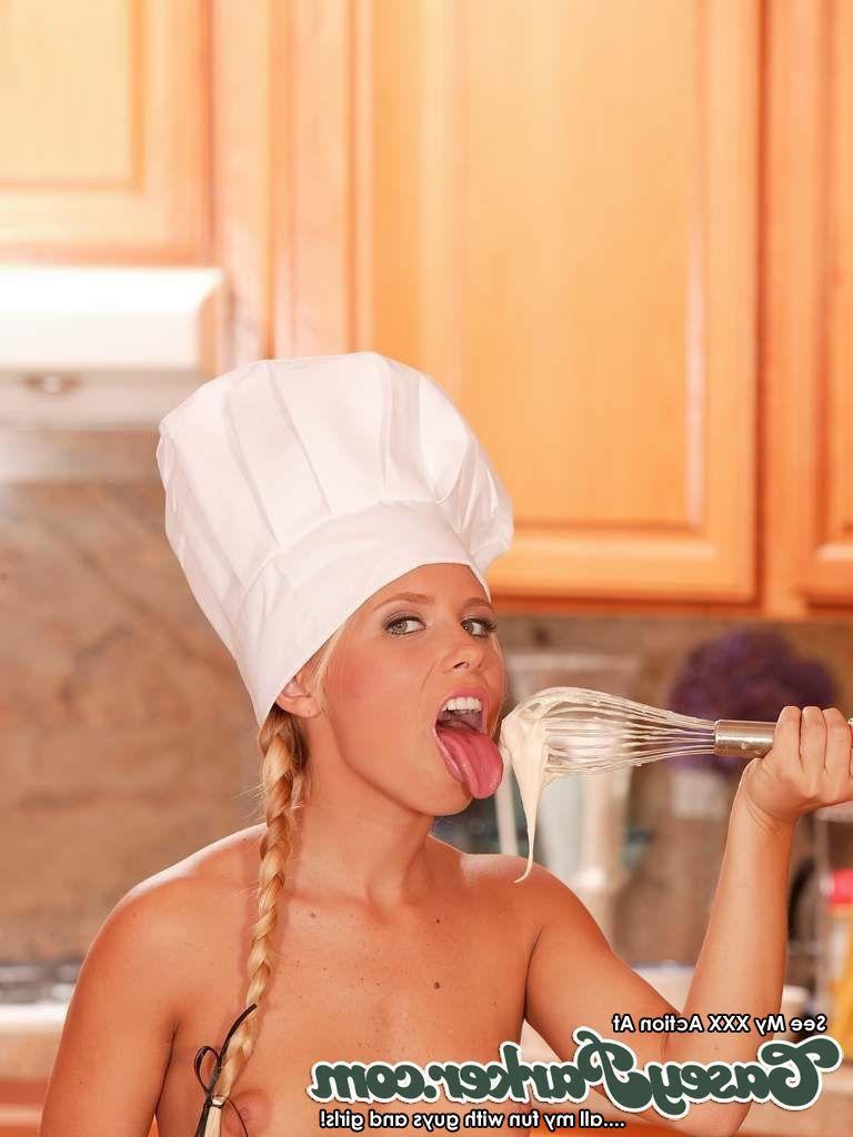 15P Casey Parker loves to get naughty in the kitchen