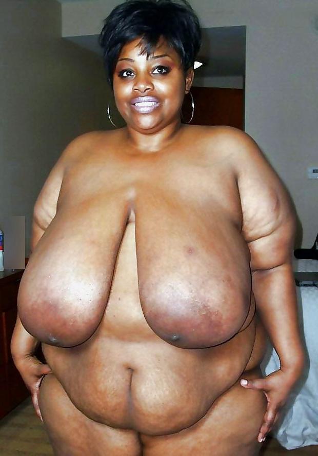 16P Old black ebony chubby old ladies with bog boobs