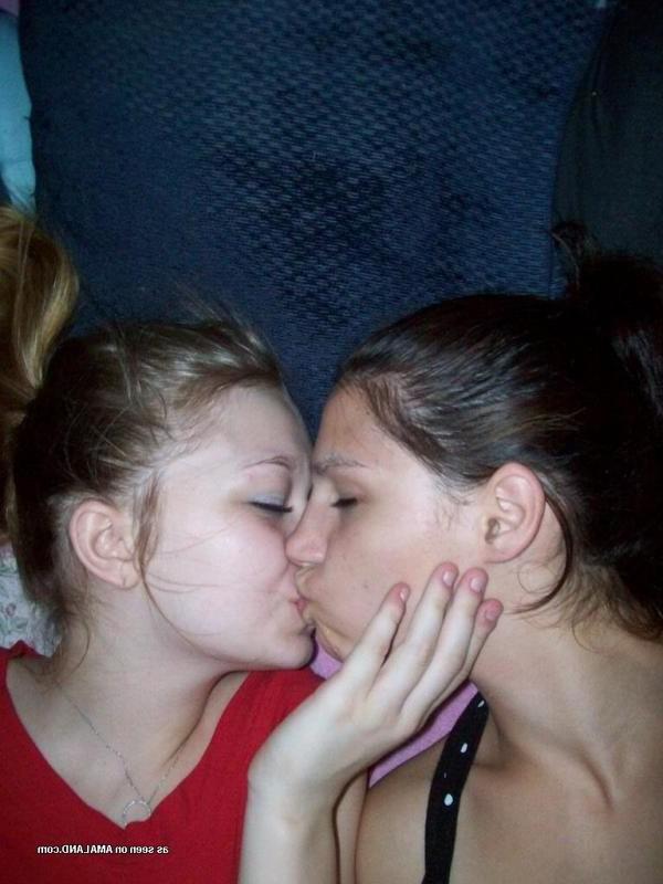 10P Horny lesbo teens teasing each other on the bed