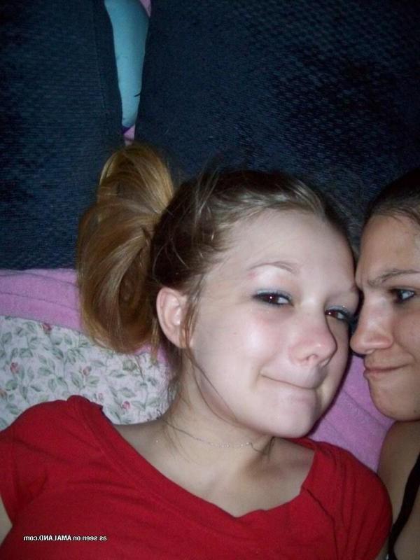 10P Horny lesbo teens teasing each other on the bed
