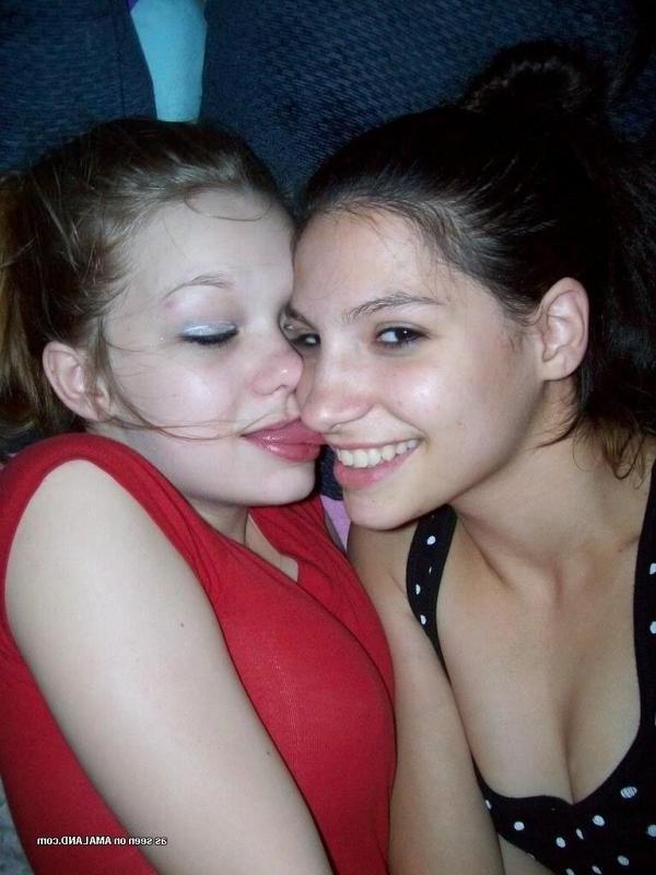 10P Horny lesbo teens teasing each other on the bed