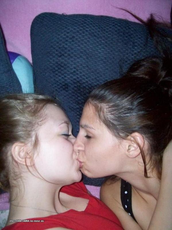 10P Horny lesbo teens teasing each other on the bed