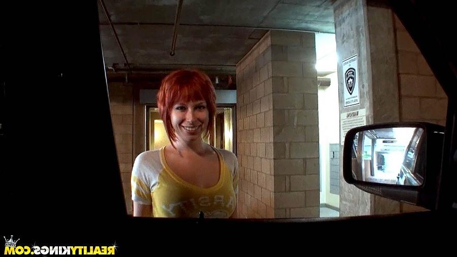 12P Redhead teen Zoey Nixon gets facial on her funny face