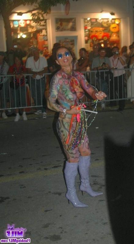 15P Mature Mardi Gras Flashing Milfs Exposing Big Older Tits In Public Voyeur Fantas