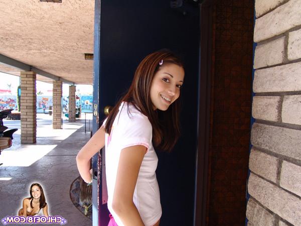 12P Chloe 18 playing miniture golf and stripping